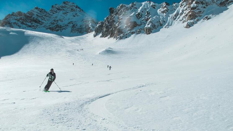 Abfahrt In Der Silvretta