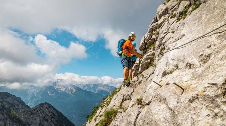 Aussicht Zum Watzmann Am Klettersteig In Berchtesgaden