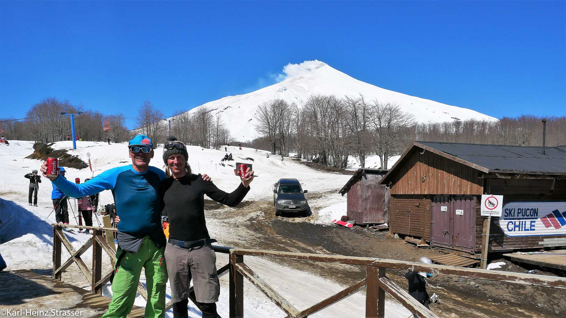 Bergführer und Gast in Chile