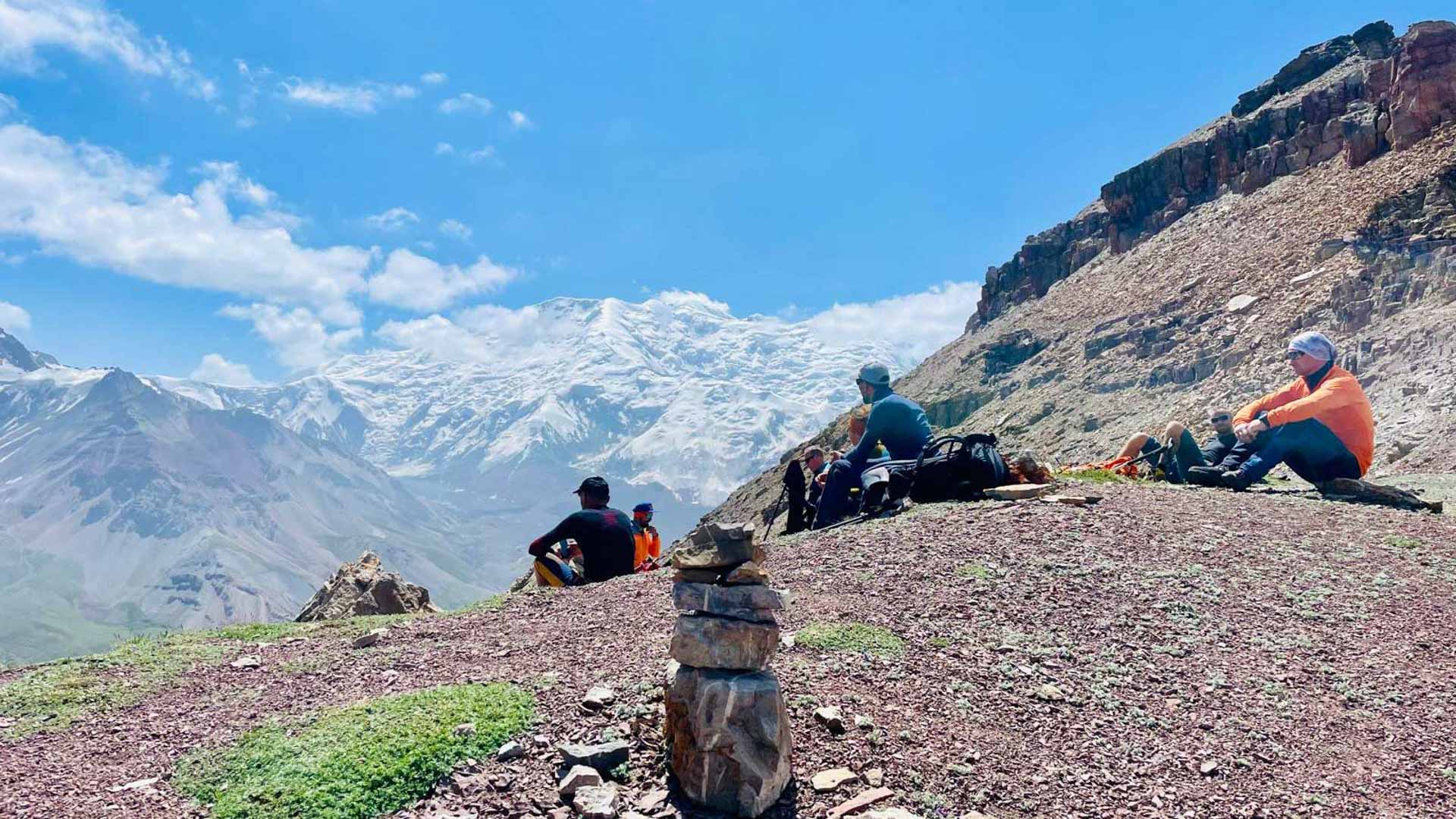 Vorbereitungen am Pik Lenin