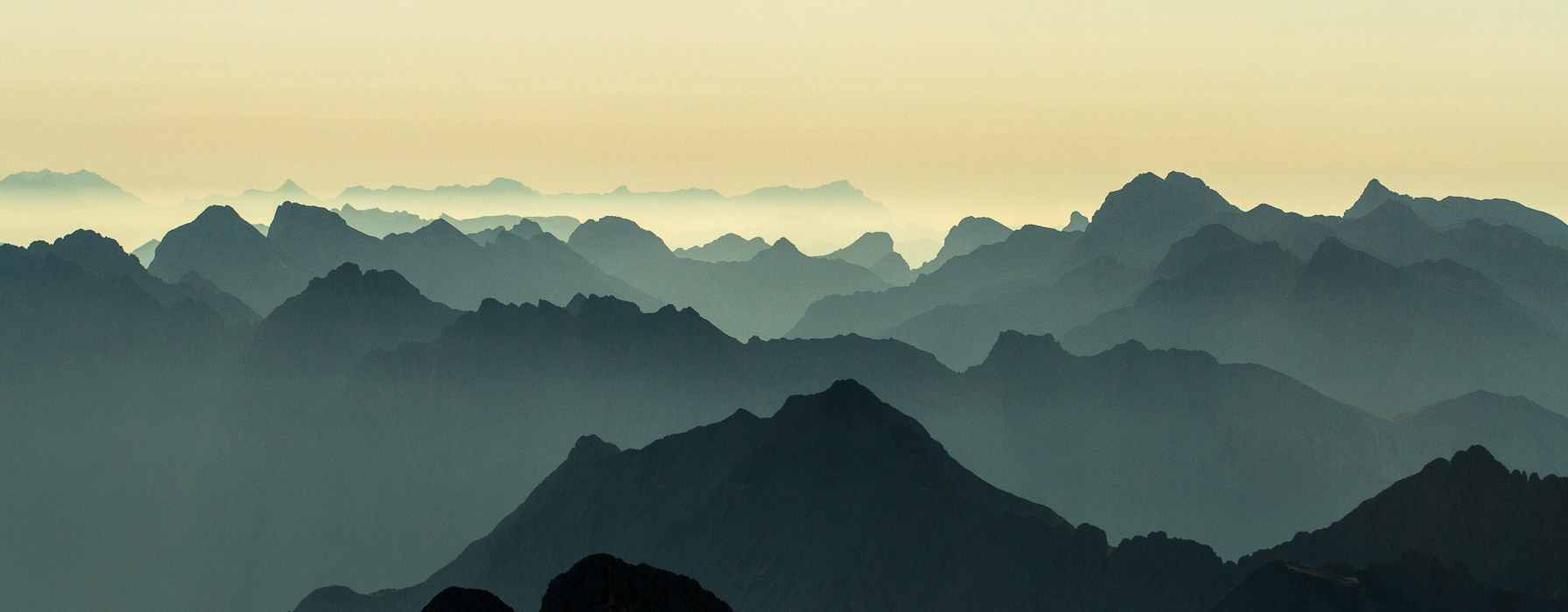 Traum Aussicht in den Alpen auf Hochtour